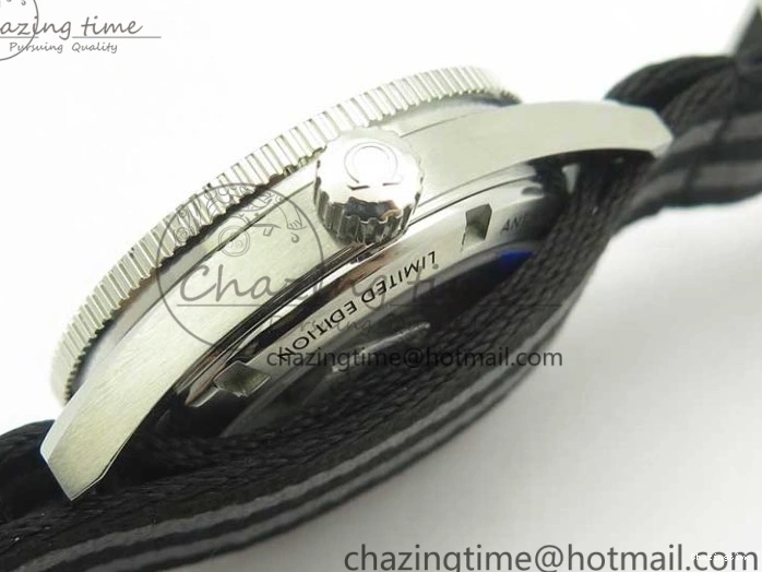 0228 Seamaster 300 Master Spectre SS MKS Best Edition Black Dial On Nylon Strap A SunProtective 8083